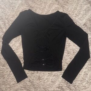 Black Long Sleeve Women's Top